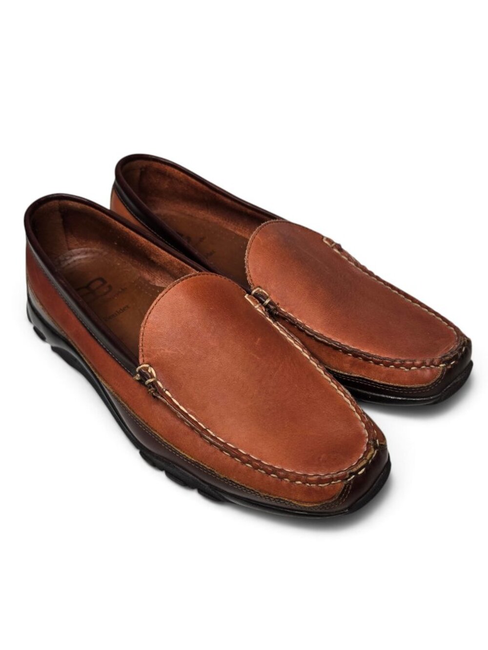 Allen Edmonds Boulder Driving Loafers Cognac Slip On Italian Gommus Sole 11D